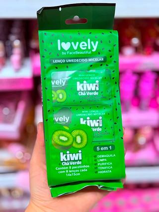 LENÇO UMEDECIDO MICELAR KIWI LOVELY FACEBEAUTYFUL