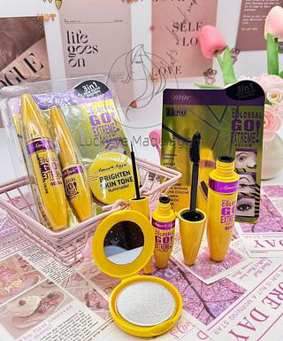 Máscara para cílio e Delineador e iluminador 3 em 1 Amor Anjo