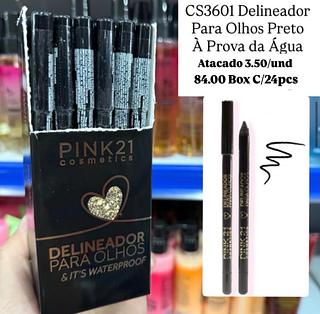 Delineador para olhos preto pink 21