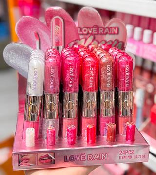 Lip gloss Duo Love Rain Cores separar que estevem disponível