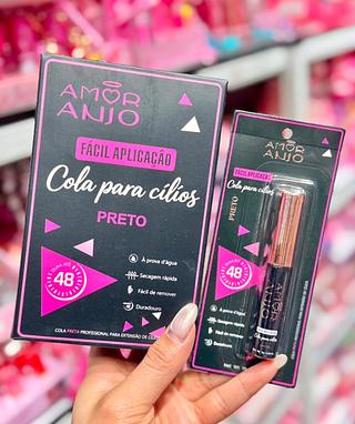 Cola para cílio Preto Amor Anjo