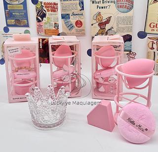 Esponja com Suporte Hello Mini (Gota e Chafrados )( Sortido )