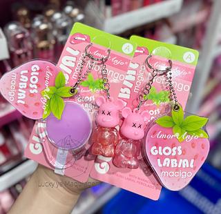 Gloss Labial Mágico Morango Amor Anjo Cores separar que estevem disponíveis