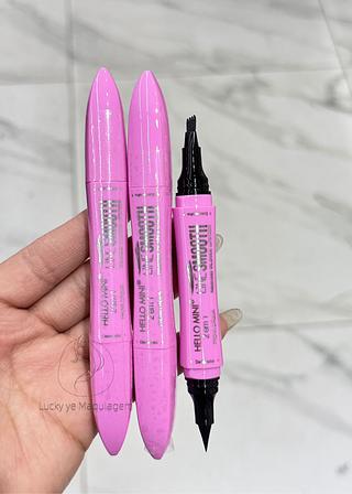 Delineador e Sobrancelha Line smooth 2 em 1 Hello Mini
