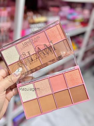 BLUSH CONTORNO E ILUMINADOR 3 EM 1 GLAM LOVE RAIN