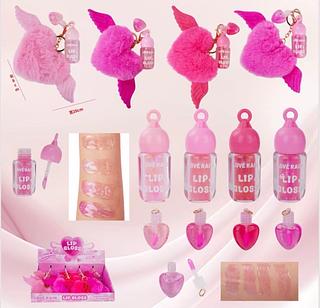 Lip Gloss Com chaveiro love rain Cores separar que estevem disponieis