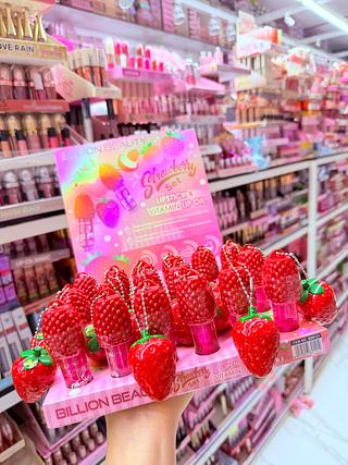 Lip Gloss Com Chaveiro de Balm Billion Beauty