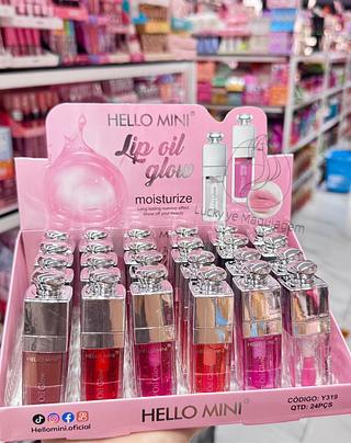 Lip Oil Glow Hello Mini Cores separar que estevem disponíveis