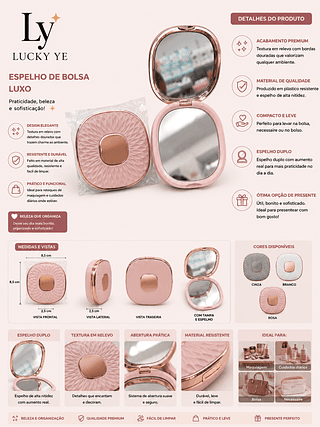 Espelho ( Quatrato ) Cores separar que estevem disponíveis （ Foto Ilustrativo)