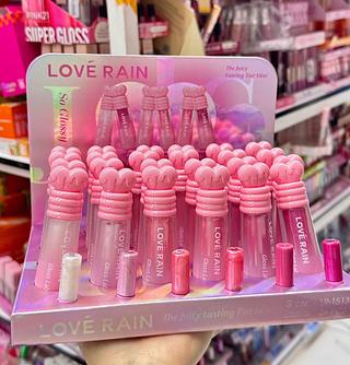 Lip Gloss Love Rain Cores separar que estevem disponível