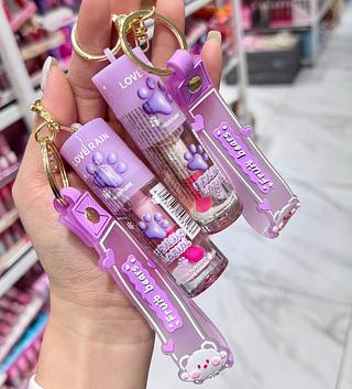 LIP GLOSS COM CHAVEIRO LOVE RAIN