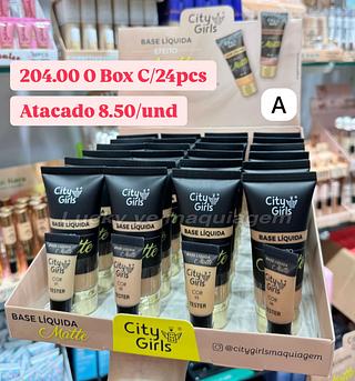 BASE LIQUIDO EFEITO MATTE ( Grupo A ) CITY GIRLS ( COR SORTIDO )
