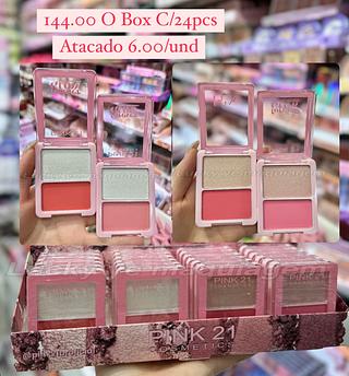 Iluminador e blush pink 21 ( Cores separar que estevem disponiveis )