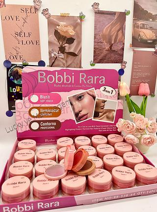 Trio de blush iluminador contorno Bobbi Rara