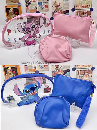 Kit bolsa necessáire Stitch