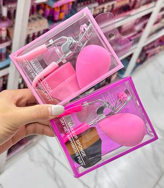KIT ESPONJA COM CURVEX E PINCEL KABUKI