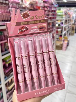 Batom e lápis contorno 2 em 1 Hudamoji (cores separar que este em disponíveis )