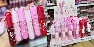 Lip Gloss Chaveiro Febella Cores separar que estevem disponível