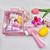 kit esponja e presilha Flor e escova de limpeza