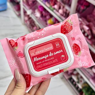 Lenço demaquilante morango do amor Yoyomaquiamor