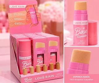 Base líquido com esponja Love Rain Cores separar que estevem disponíveis