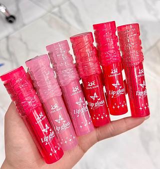 Lip Gloss Love Rain Cores separar que estevem disponíveis