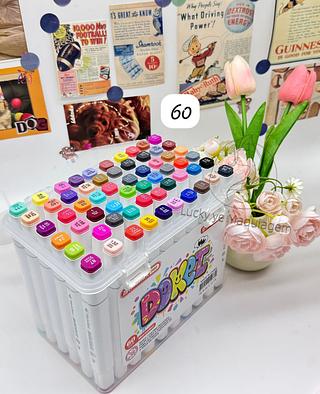 Kit 60 peças caneta colorir