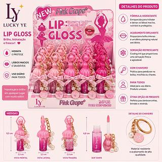 Lip Gloss Com Chaveiro Pink Grape Cores separar que estevem disponível ( FOTO ILUSTRATIVA )