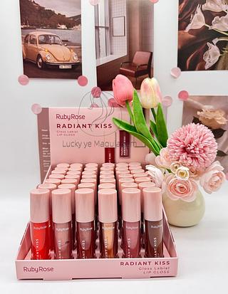 Gloss Labial Radiant Kiss Rubyrose ( Cores separar que estevem disponível)