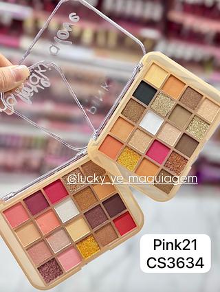 Paleta de sombra Pink 21 Cores vai separar que estevem disponíveis