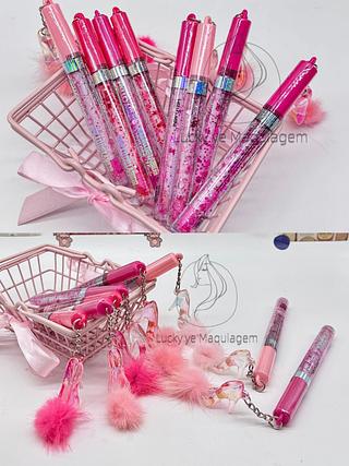 Lip Gloss com Pompom Hello Mini