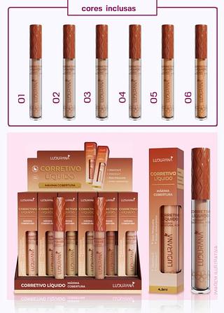 Corretivo Liquido Máxima Cobertura Ludurana ( Cor Sortido )