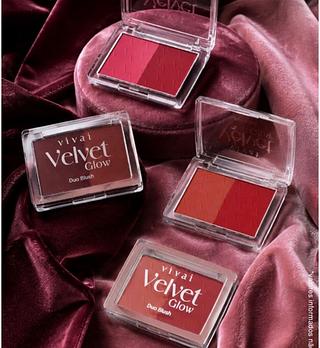 DUO BLUSH VELVET GLOW VIVAI CORES SEPARAR QUE ESTEVEM DISOINIVEIS