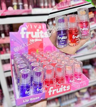 Lip Gloss Fruits Vivai Cores separar que estevem disponível