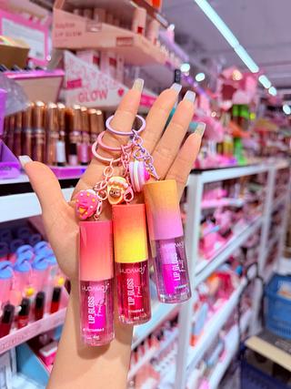 Lip Gloss Fruit Hudamoji Cores separar que estevem disponível