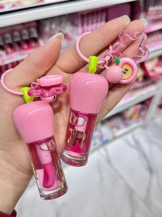 LIP GLOSS COM CHAVEIRO QOIDEN ROSE