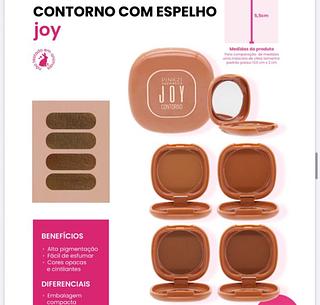 Contorno com espelho Joy Pink 21 Cores separar que estevem disponíveis