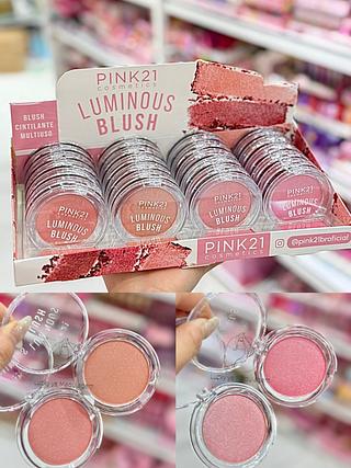 Blush Cintilante Luminous Pink 21 Cores separar que estevem disponíveis