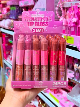 LIP GLOSS 2 EM 1 TOQUE SPECIAL CORES SEPARAR QUE ESTEVEM DISPONIVEIS