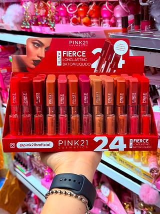 Batom Líquido Fierce Pink 21 cores separar que estevem disponível