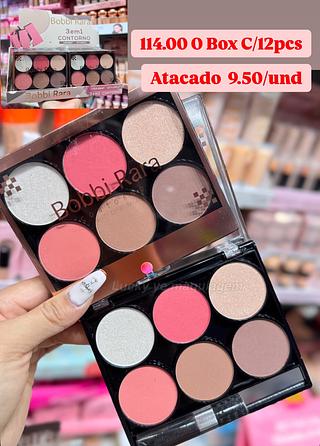 Paleta de blush contorno e iluminador 3 em 1 Bobbi Rara