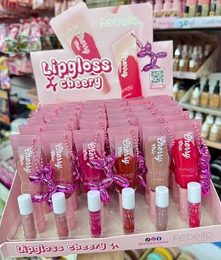 Lip Gloss Cherry Jeff koons Febella Cores separar que estevem disponíveis