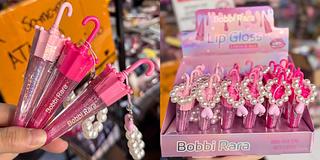 Lip Gloss guardar Chuva com chaveiro Bobbi Rara Cores separar que estevem disponível