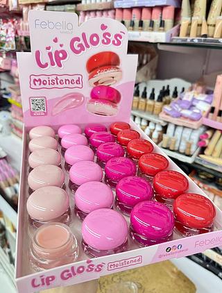 Lip Gloss Moistened Febella Cores separar que estevem disponíveis