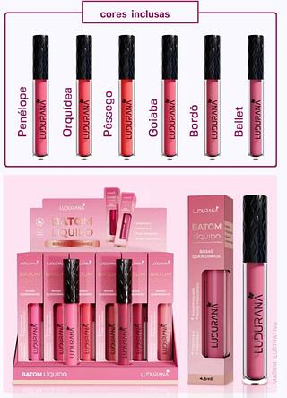 Batom líquido Rosas Queridinhos Ludurana (COR SORTIDO)
