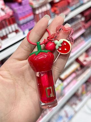 Lip Gloss Com Chaveiro Qoiden Rose