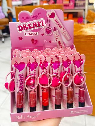 Lip Gloss Belle Angel Cores separar que estevem disponível