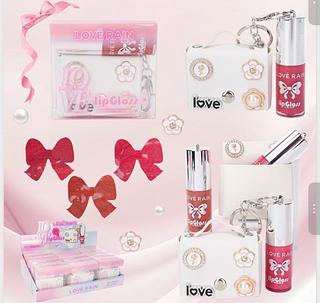 LIP GLOSS COM BOLSINHA LOVE RAIN CORES SEPARAR QUE ESTEVEM DISPONIVEIS