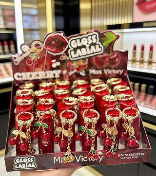 Lip Gloss Com chaveiro Miss Victory