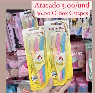 KIT de 3pcs Navalha para sobrancelha